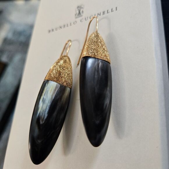 Brunello Cucinelli Jewelry - Brunello Cucinelli Horn & Sterling Silver Earrings